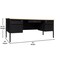 Flash Furniture 30 in D X White Oak, 70 in W X GC-M-BLK-180-WHTOAK-GG - alternate 7